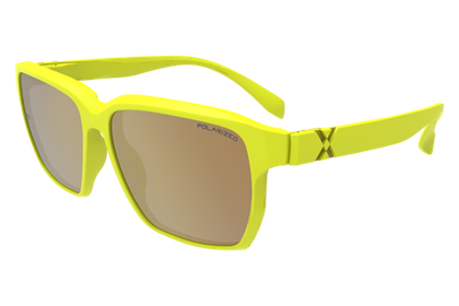 Спортивные очки HILX Rebel Shiny Milky Neon Yellow / Gold Mirror Polarized Lens