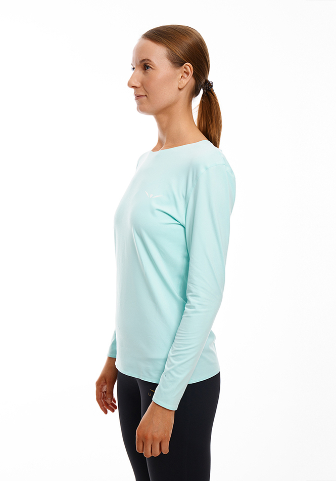 ЛОНГСЛИВ УТЕПЛЕННЫЙ ЖЕНСКИЙ WARM LONG SLEEVES TEE | AQUA