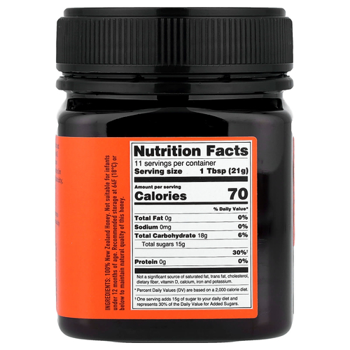 Egmont Honey, мед манука, необработанный и непастеризованный, UMF™ 20+, MGO 830+, 250 г (8,8 унции)