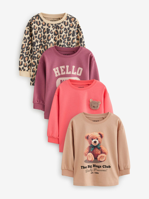 Толстовка для девочки Next B50-359, 4 шт., Розовый, Бежевый