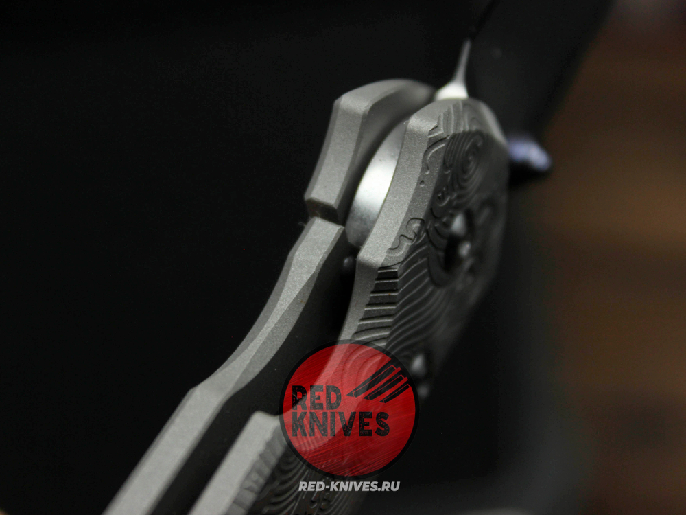 SPD X Chris Reeve Sebenza 31 Large Blue Wave - рук. титан, шайбы бронза, дэтенд керамика