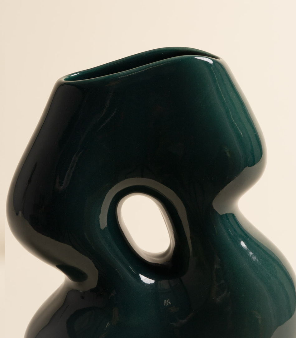 Ваза — FUME, изумрудная | wild muse