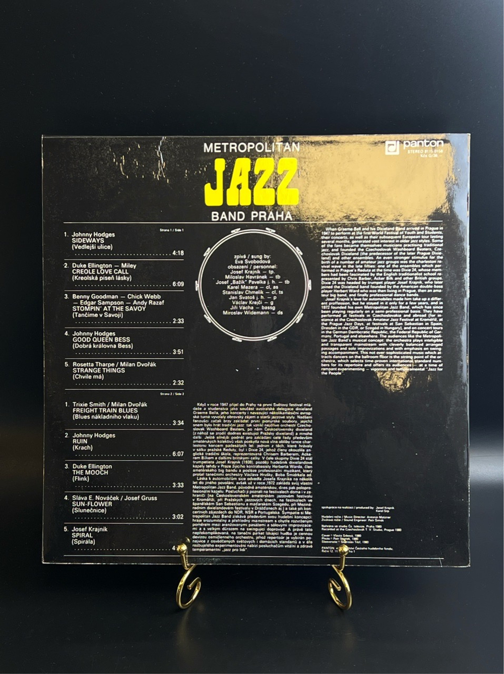 LP Metropolitan Jazz Band Praha. Джаз. Виниловая пластинка 12 дюймов. Panton Чехословакия 1980 год.