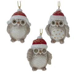 GAEM Фигурка декоративная подвесная "Сова", L4 W5,5 H7,5 см, 3в.