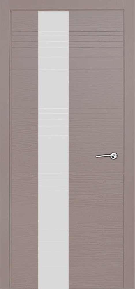 Межкомнатная дверь V-II / Цвет Темно-серый / Остекление &quot;Лакобель белое&quot; / Двери Верда