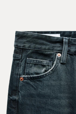 ZARA ДЖИНСЫ TRF WIDE LEG СО СРЕДНЕЙ ПОСАДКОЙ, ЦВЕТ НОЧНОГО НЕБА