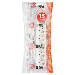 Удлинитель электрический ЭРА UX-5es-1,5m с заземлением с выключателем 5 розеток 1,5м ПВС 3x0,75мм2 10А