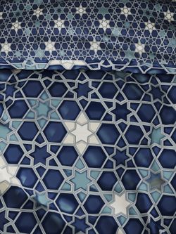 Постельное белье перкаль Сказка "Мозаика/Мозаика (компаньон)" 1,5-сп Наволочка 50х70 см 1 шт Простынь на резинке 90x200 см Пододеяльник 145x215 см