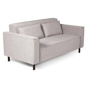 Club диван-кровать прямой, велюр Frost silver