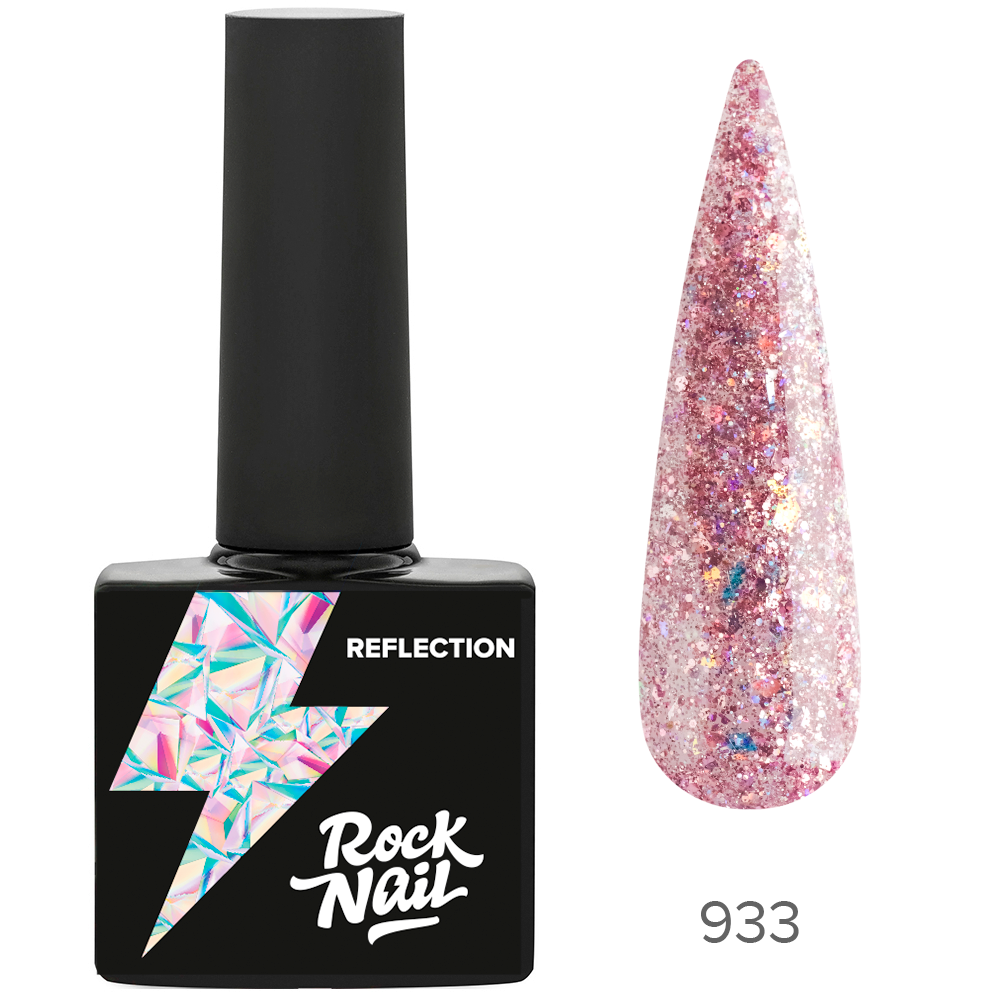 RockNail Гель-лак Reflection 933 Sequin Body, 10 мл