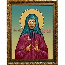Александра Смольянинова мученица. Икона на холсте.