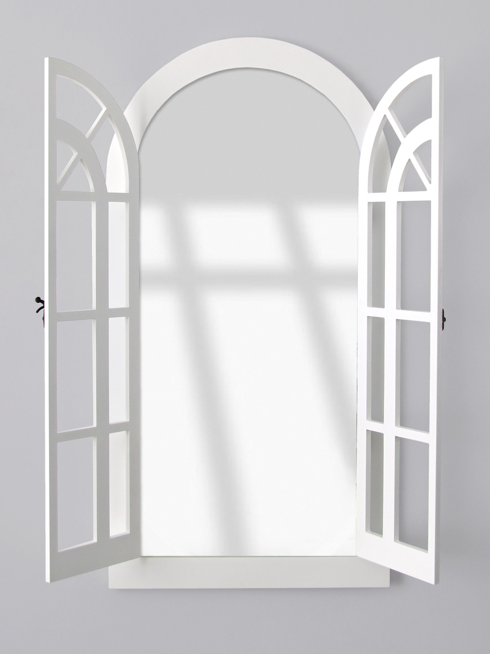 Зеркало на стену интерьерное в раме, фальш-окно "Окно-арка" 77*43 см Elenadecor
