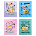 Блокнот детский Basir на замке, формат А6, серия "Тигры", переплет 7БЦ, 18*13 см, 48 листов, ассорти