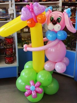 Композиция из шаров на годик №5