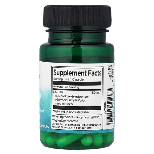 Swanson, 5-HTP, 50 мг, 60 капсул