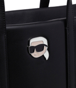 Кожаная сумка-шопер k/ikonik 2.0 pin Karl Lagerfeld - черный(240W3081)