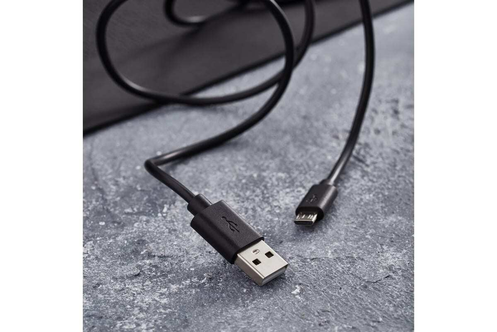 Шнур REXANT micro USB male - USB-A male 1.8M черный 18-1164-2