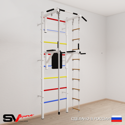 Шведская стенка Sv Sport 575 (Турник стандарт/Брусья/Канат/Лестница)