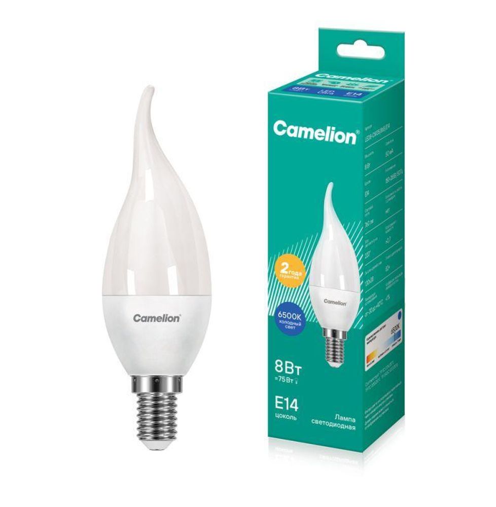 Лампа светодиодная LED8-CW35/865/E14 8Вт 220В Camelion 14403
