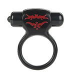 Черное виброколечко Inked (Цвет: черный)