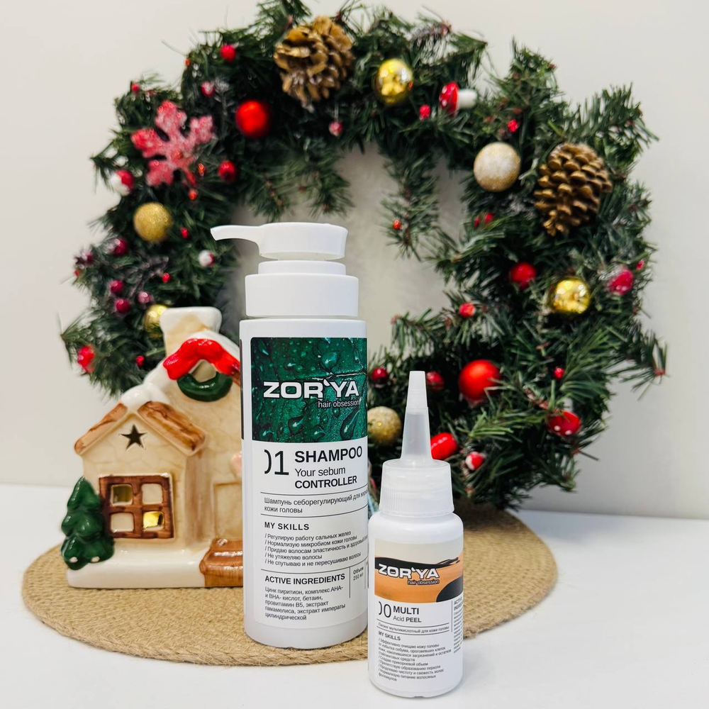 Подарочный набор Шамп.себорег.+пилинг Zorya