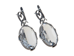 "Северн.сияние" серьги в серебряном покрытии из коллекции "Дефиле" от Jenavi  с английским замком