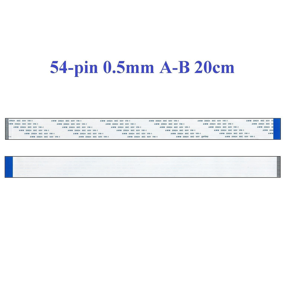 Шлейф 54 pin, 20 см, шаг 0.5 мм FFC, обратный Б