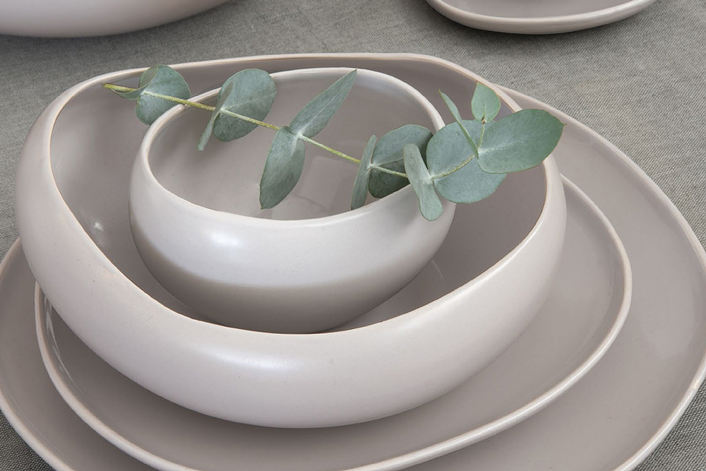 Тарелка закусочная 22см Easy Life Organica серая