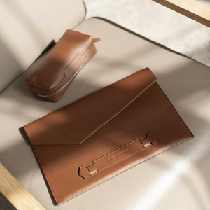 Чехол для MacBook Pro 13-14' из кожи теленка, цвета шоколад