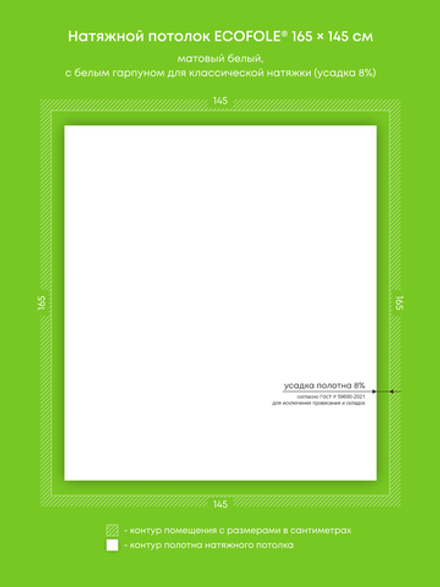 Натяжные потолки 2.4 м2, 0.7 м2