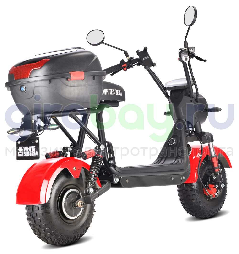 Электроскутер WHITE SIBERIA MINI R 1200w 2.0 - Красный фото 4 фото №6