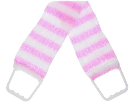 Мочалка для тела комфорт люкс 60см цветная с ручками