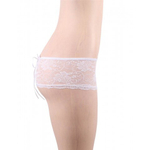 Трусики на завязках с доступом, белые, XS-S