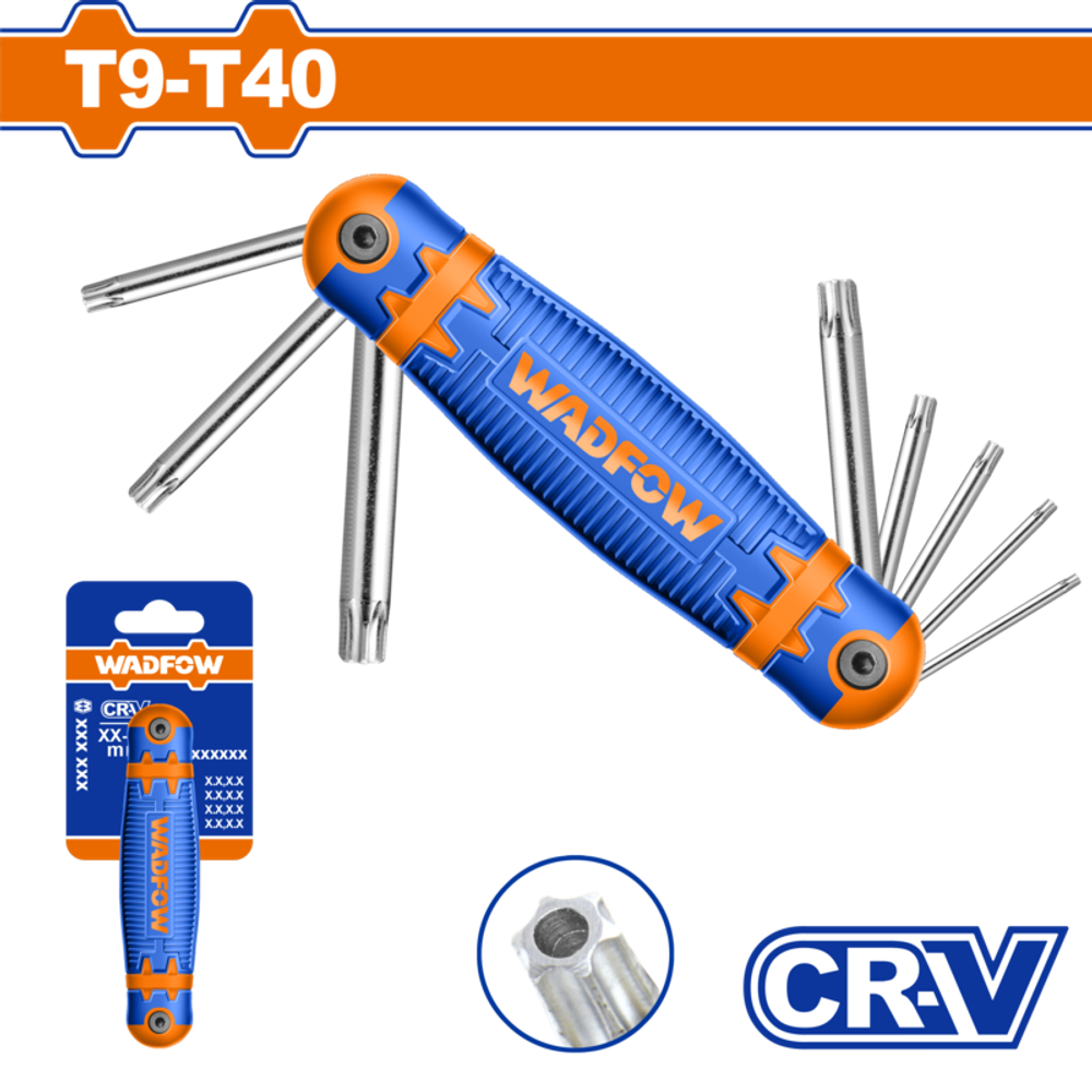 Набор шестигранников TORX 8 в 1 (12/96) WADFOW WHK3281
