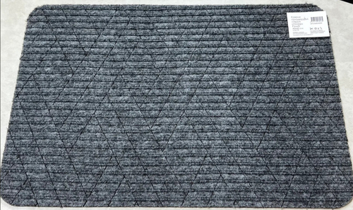 Коврик придверный влаговпитывающий Ромб Лазер без канта серый