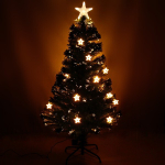 Елка 120 см светодиодная «Ночная искра» оптоволокно + звезды (125 веток)