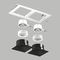 Комплект со светильником Lightstar Domino Quadro (214526+214507+214507+214006+214006) D5260707WMOD