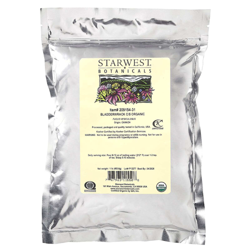 Starwest Botanicals, Organic Bladderwrack C / S, 453,6 г (1 фунт)