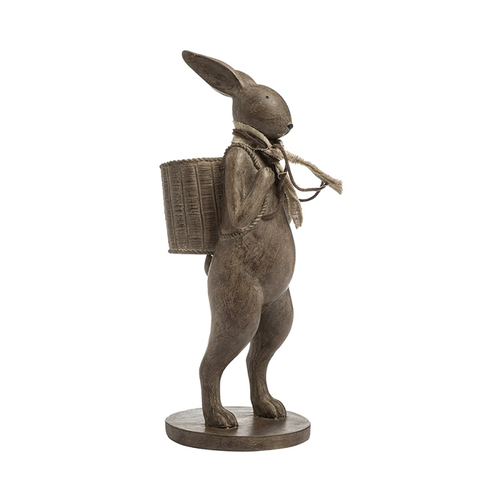 Статуэтка "Кролик с корзиной" 15x13x33,6 см Полистоун