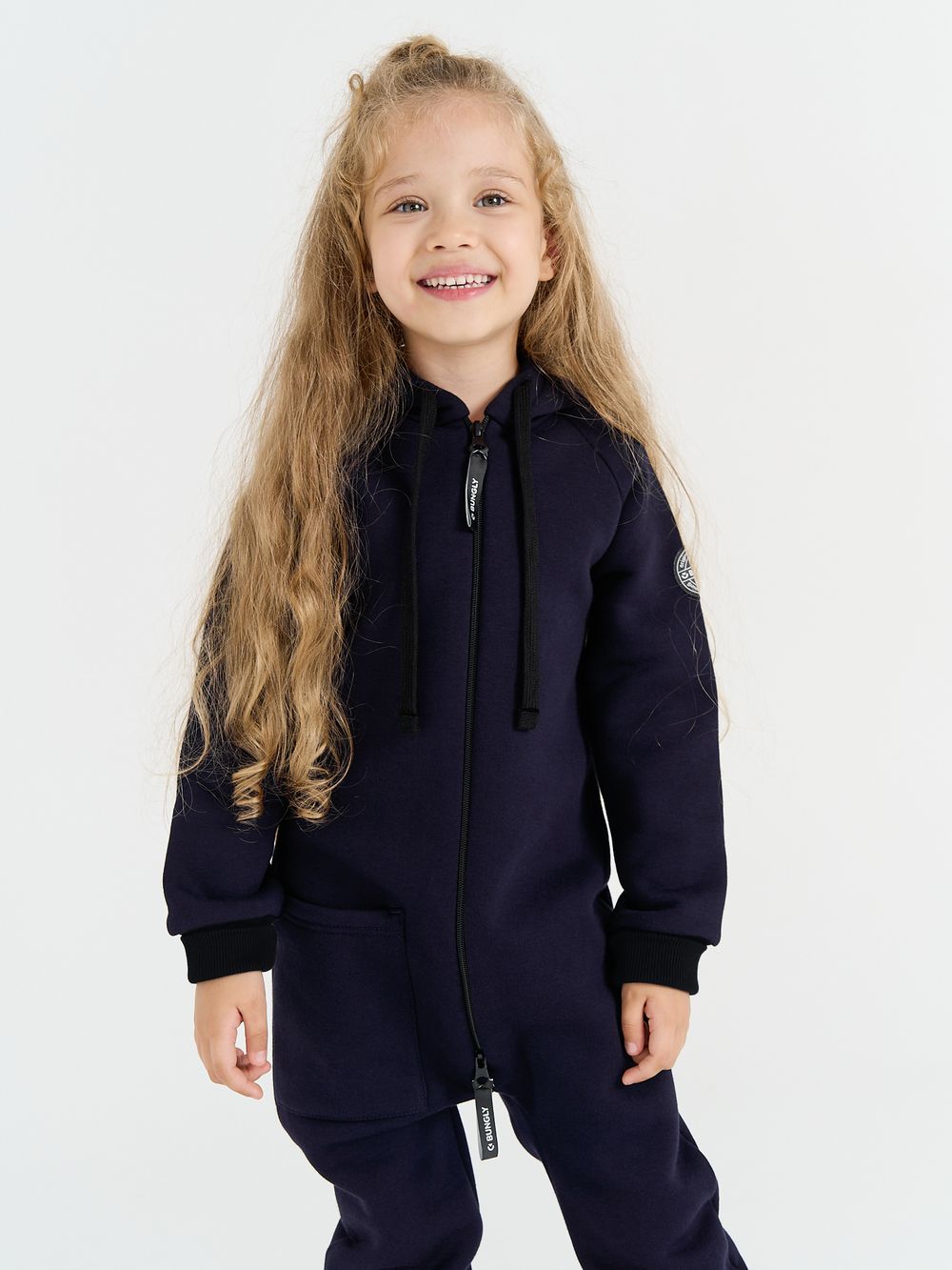 Комбинезон с накладным карманом "Ежевика" утепленный