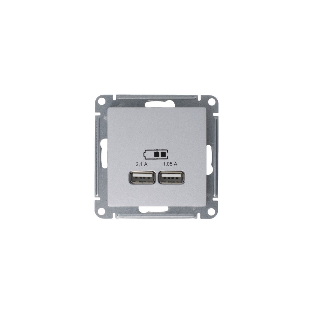 ATLASDESIGN USB РОЗЕТКА A+A, 5В/2,1 А, 2х5В/1,05 А, механизм, ЖЕМЧУГ