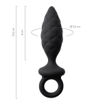 Черная анальная пробка 13,5см Erotist Toys Anal Plug Strob Size M
