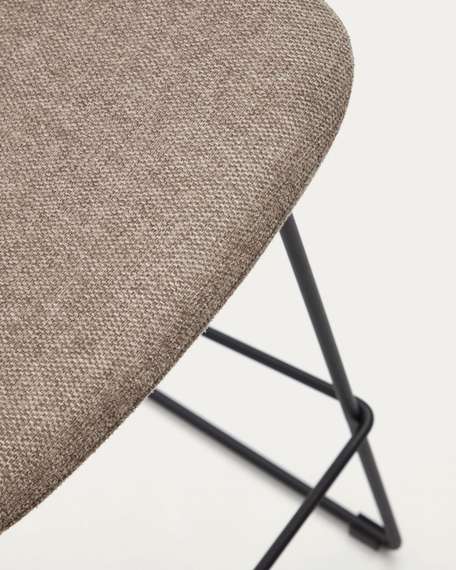 Полубарный стул Zahara, 65 см, коричневый с черными ножками