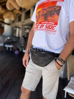 Поясная сумка из кожи питона BG-477