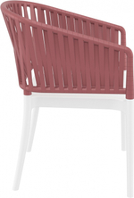 Кресло пластиковое Siesta Contract Portofino, белый, марсала