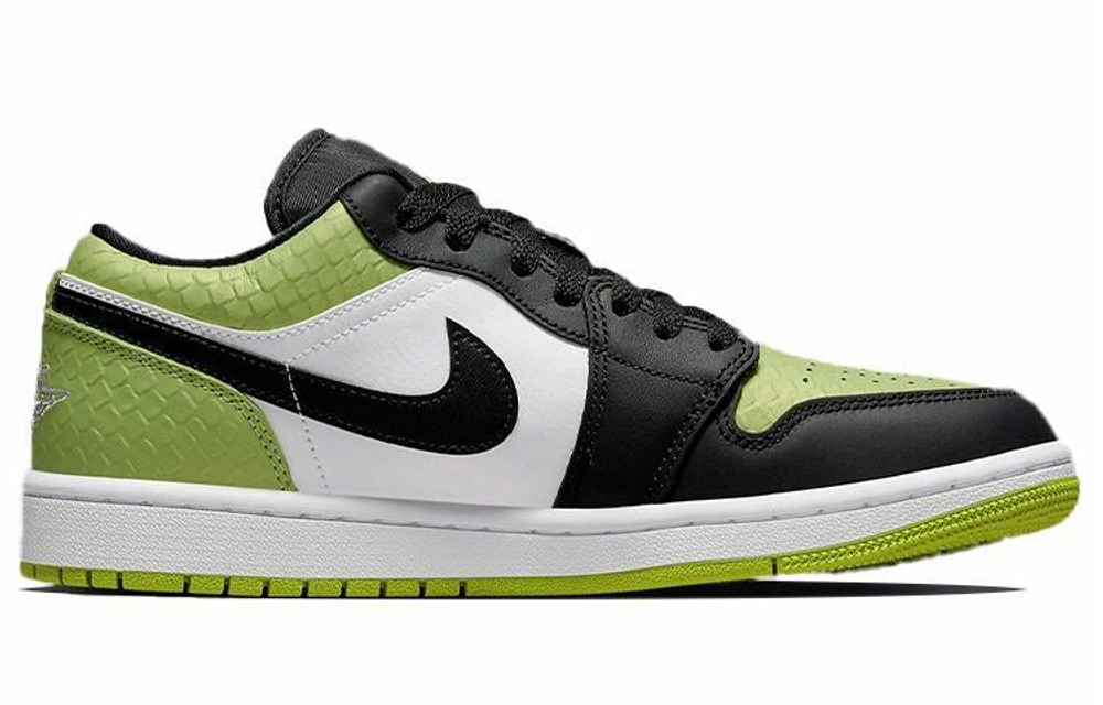 Кроссовки Jordan Air Jordan 1 Low "Vivid Green Snakeskin" (Женская размерная сетка)