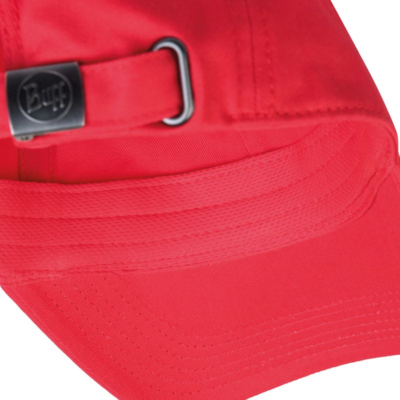Solid red baseball hat top