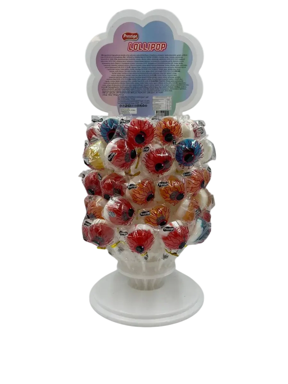 Карамель леденцовая на палочке в форме глаз, 60шт