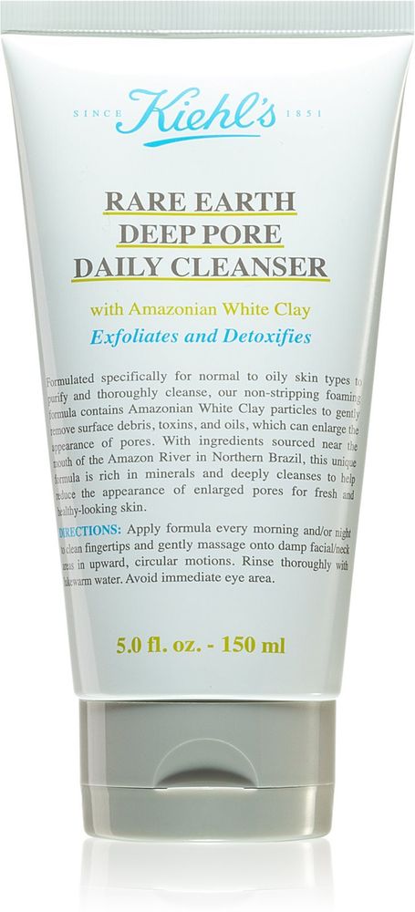 Kiehl&amp;apos;s Rare Earth Deep Pore Daily Cleanser очищающий и детоксицирующий крем для сужения пор