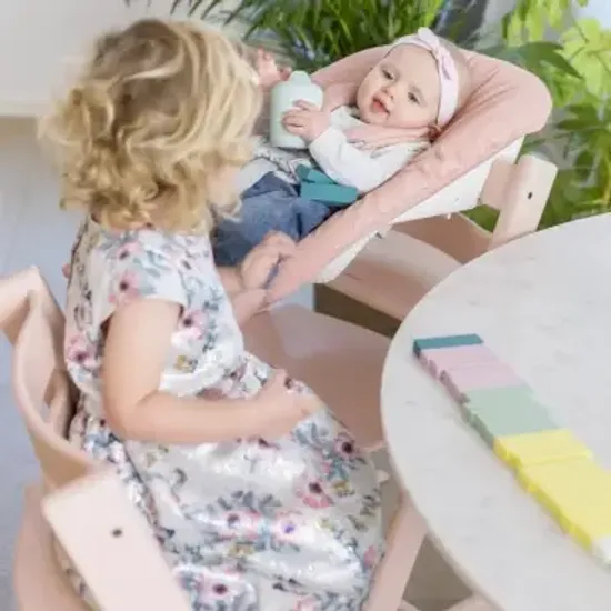 Стульчик для кормления STOKKE Tripp Trapp комплект 4 в 1 (Serene Pink)